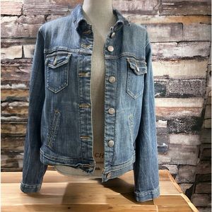 J. Crew Factory Blue Denim Jacket Women's Size XL